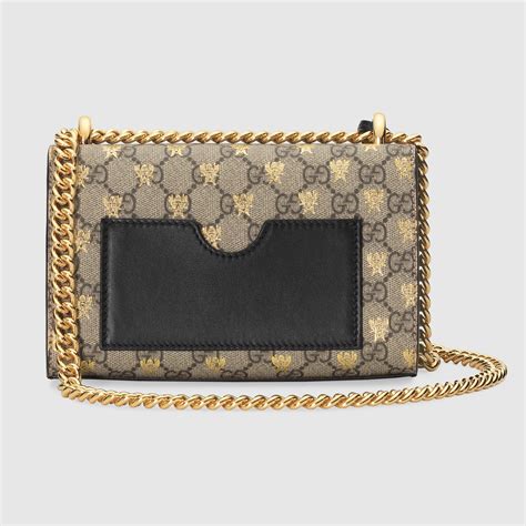 Gucci Bolso de Hombro Padlock Pequeño con GG y Abejas